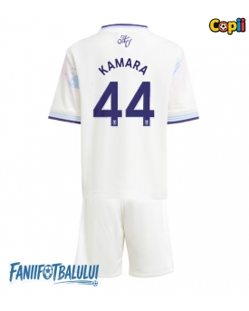 Aston Villa Boubacar Kamara #44 Echipament de Fotbal Replică 2025-26 Copii Treilea (+ Șorturi)